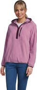 Lands' End Anyweather Raindefense Hooded Half Zip Fleece Pullover