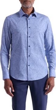 Bugatchi Julian Shaped Fit Paisley Cotton Button-Up Shirt