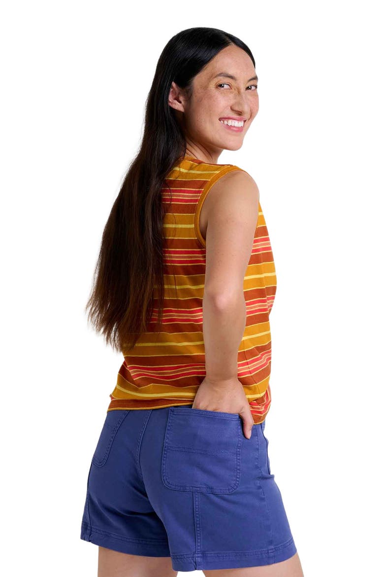 Women's Grom V-Neck Tank, Alternate, color, Sunset Stripe