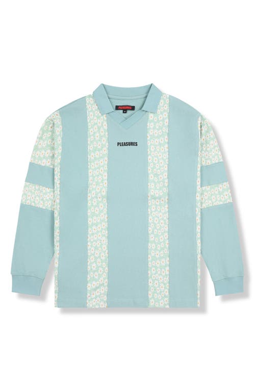 Pleasures Sounds Cotton Rugby Polo In Blue