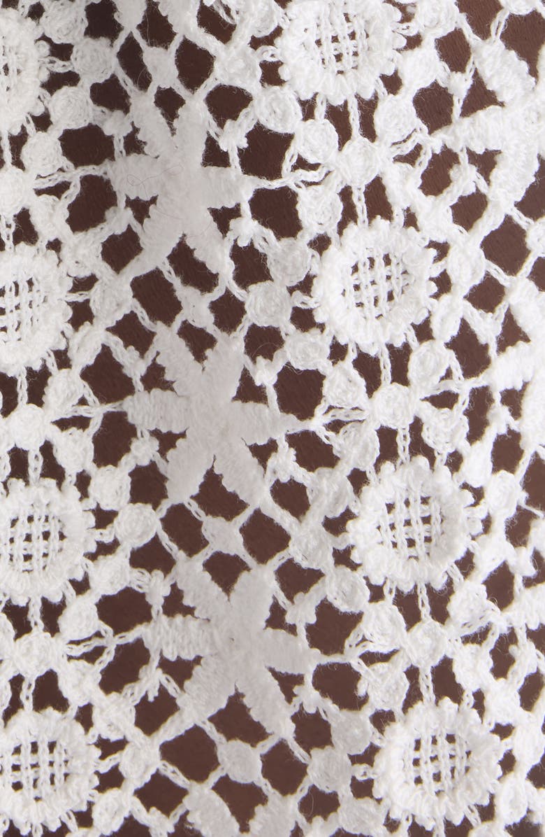 Isabel Marant Hyliana Crop Cotton Lace Top, Alternate, color, White