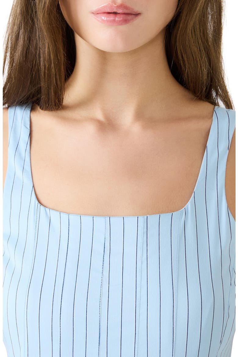 Adira Pinstripe Sundress, Alternate, color, HAZY BLUE
