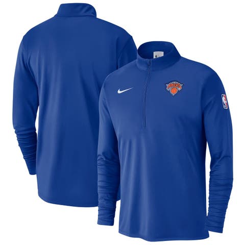 Men's Nike Blue New York Knicks 2024/25 Courtside Performance Half-Zip Top