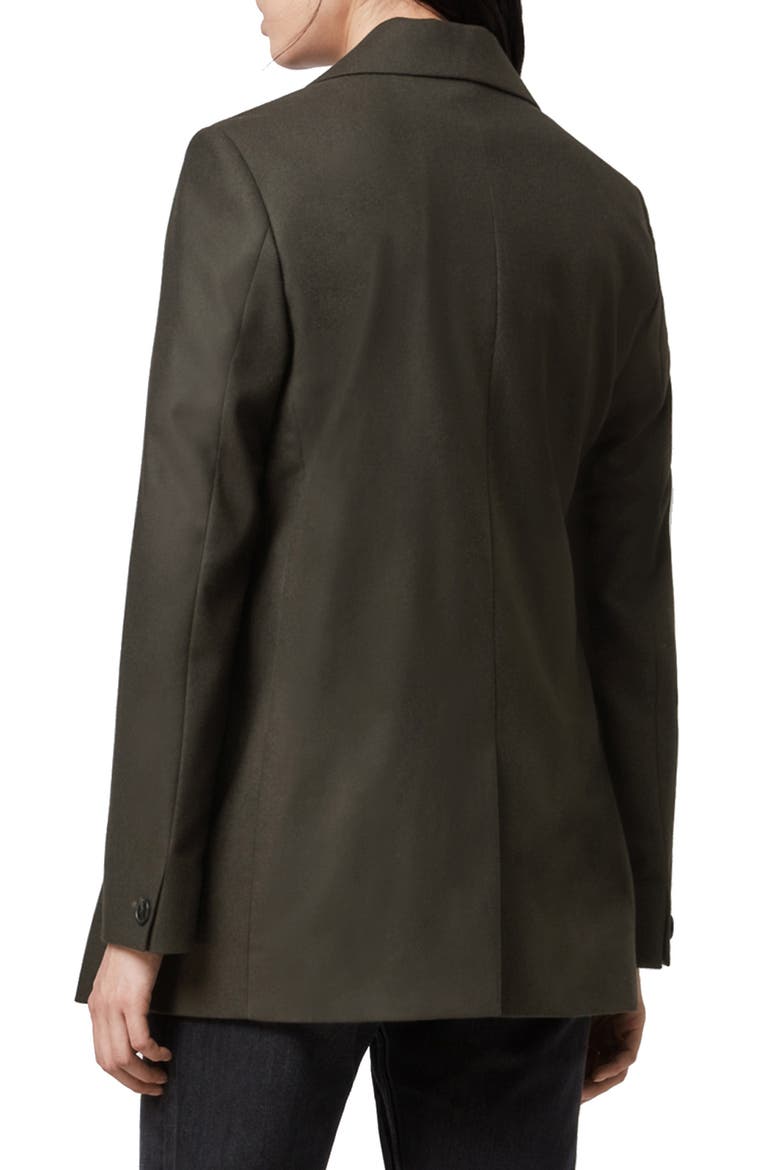 Astrid Double Breasted Blazer, Alternate, color, KHAKI GREEN