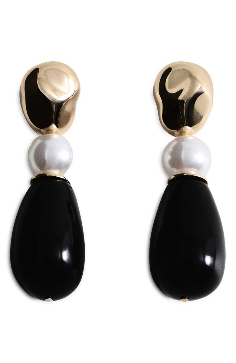 MANGO Faux Pearl Drop Earrings, Main, color, 