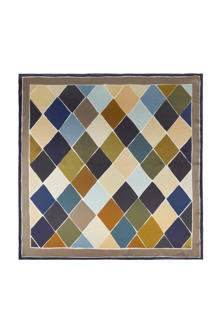 Harlequin Silk Square, Alternate, color, Charcoal