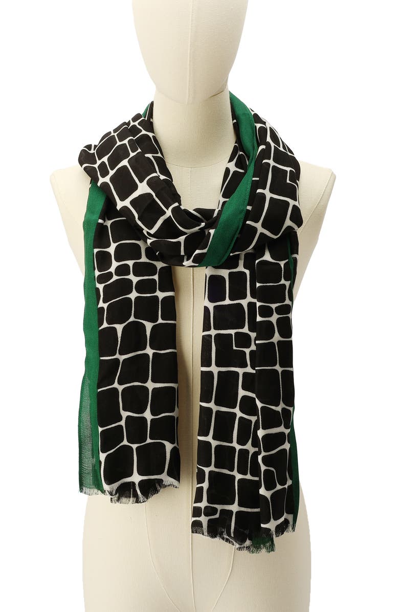 Kate Spade New York geometric giraffe oblong scarf, Alternate, color,