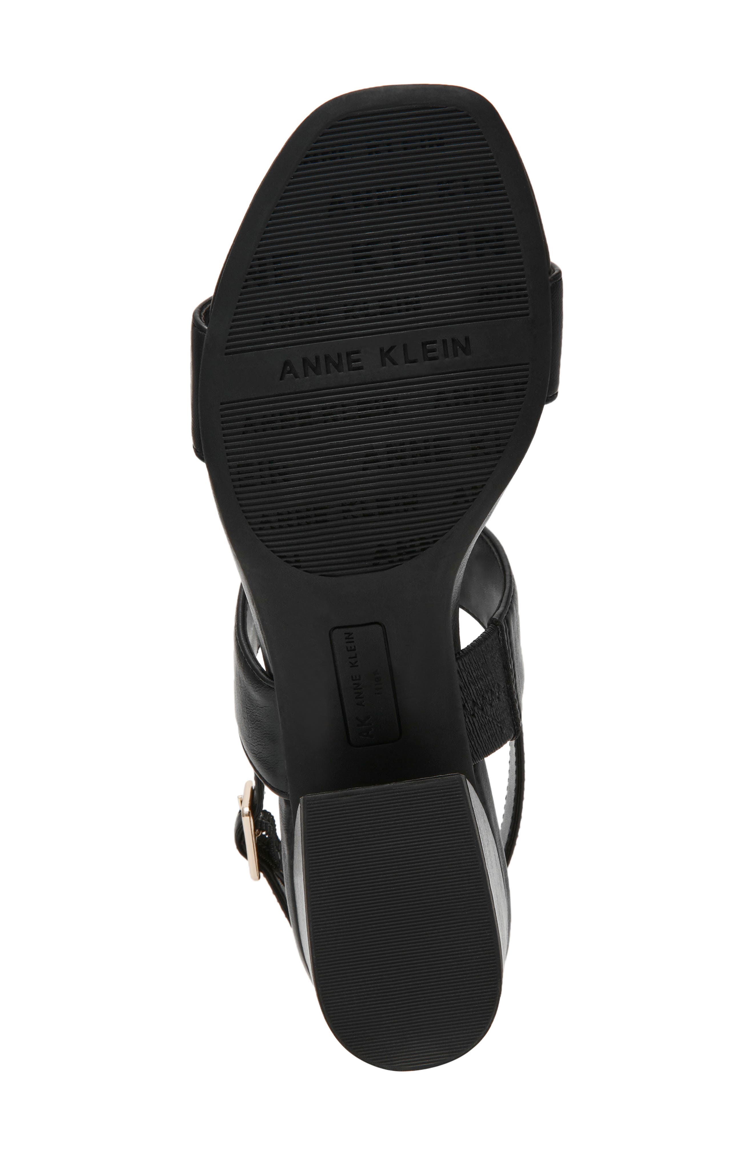 Anne Klein Macaron Block Heel Sandal, Alternate, color, Black