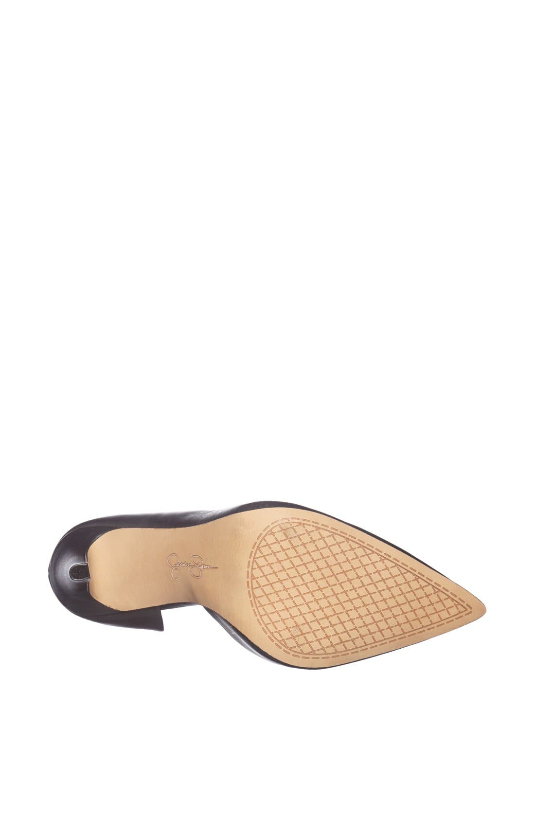'Claudette' Half d'Orsay Pump, Alternate, color, BLACK NEW ALASKA/ LEATHER