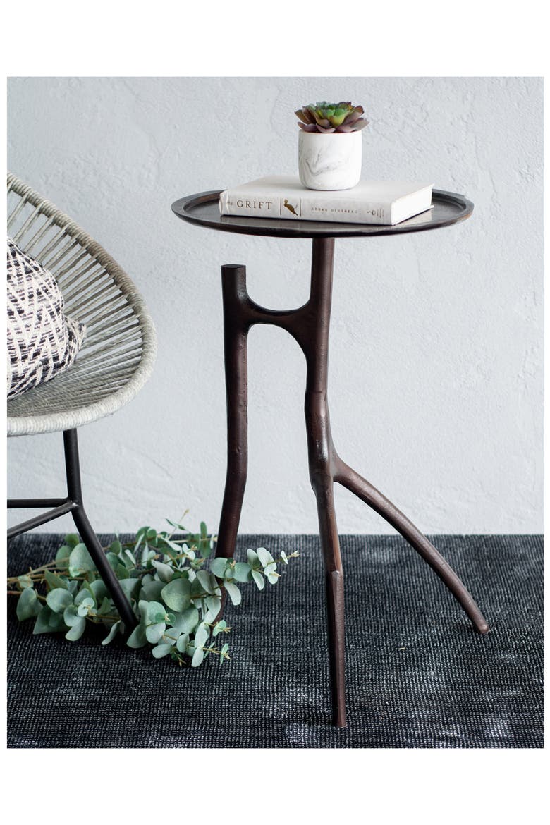 Maadi Side Table, Alternate, color, ALUMINUM BRONZE PLATED