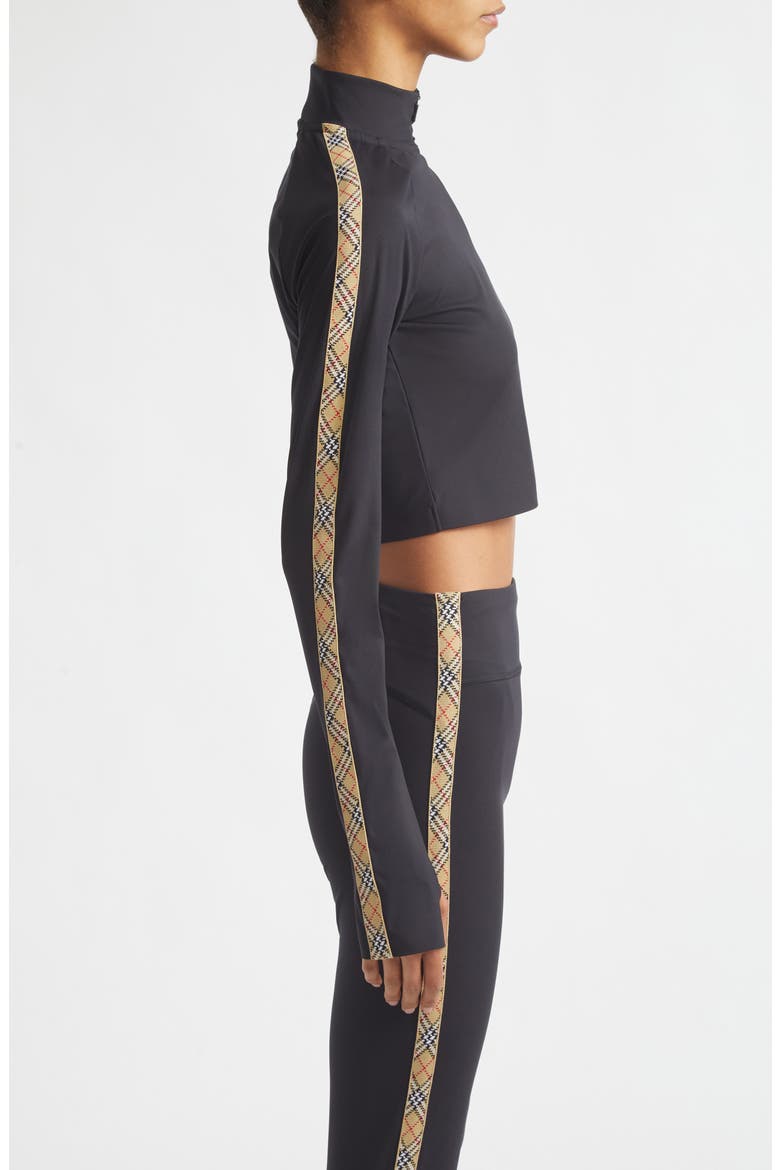 Astrid Crop Track Jacket, Alternate, color, BLACK