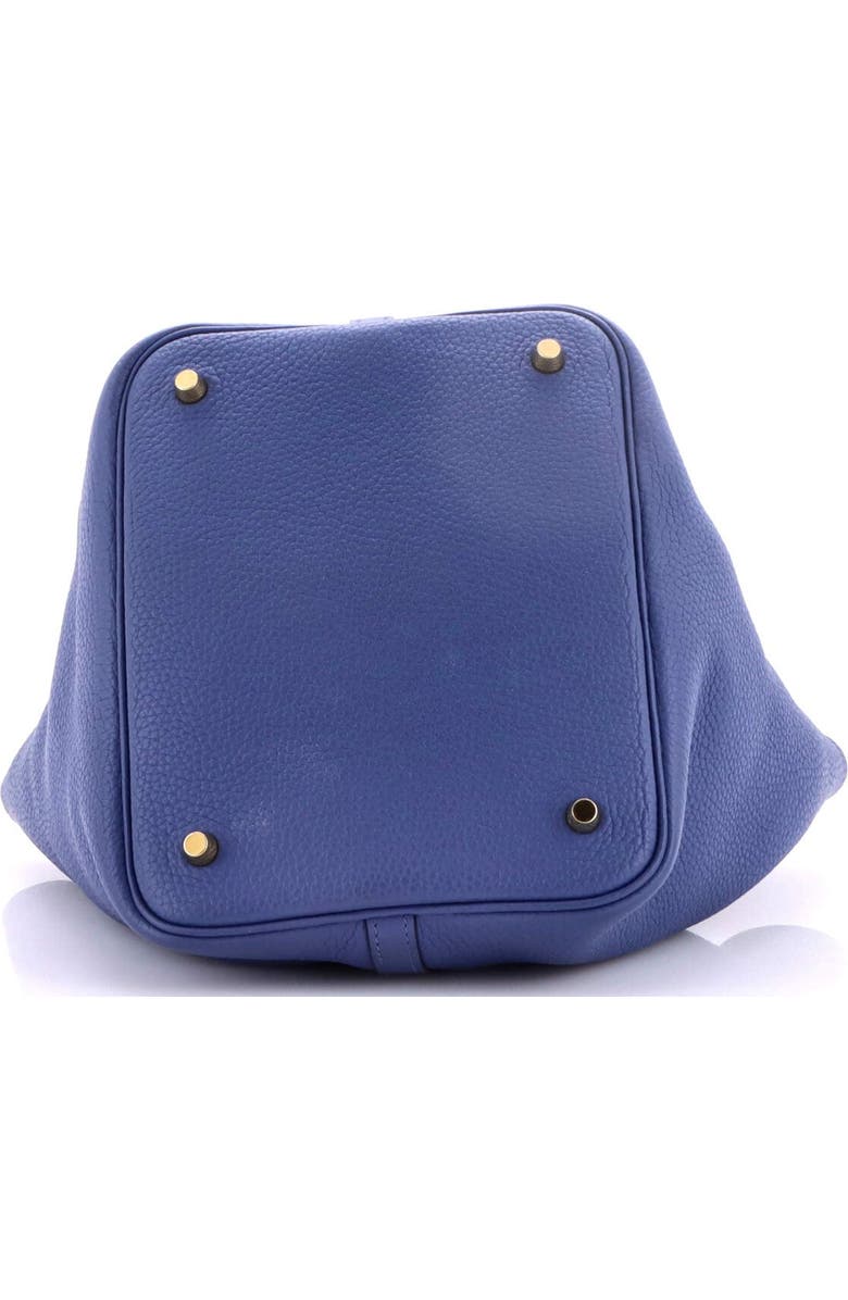 Pre-Owned Hermes Picotin Lock Bag Clemence MM, Alternate, color, Bleu Brighton