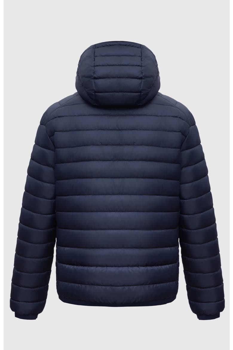 Lightweight Quilted Hooded Puffer Jacket, Alternate, color, Navy