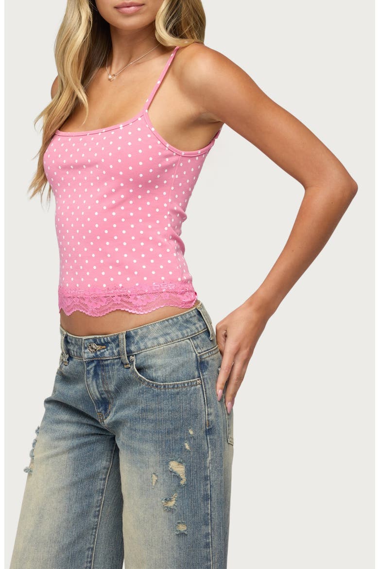 Lyle Polka Dot Camisole, Alternate, color, PINK-AND-WHITE