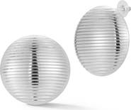 GLAZE JEWELRY Rib Textured Button Stud Earrings
