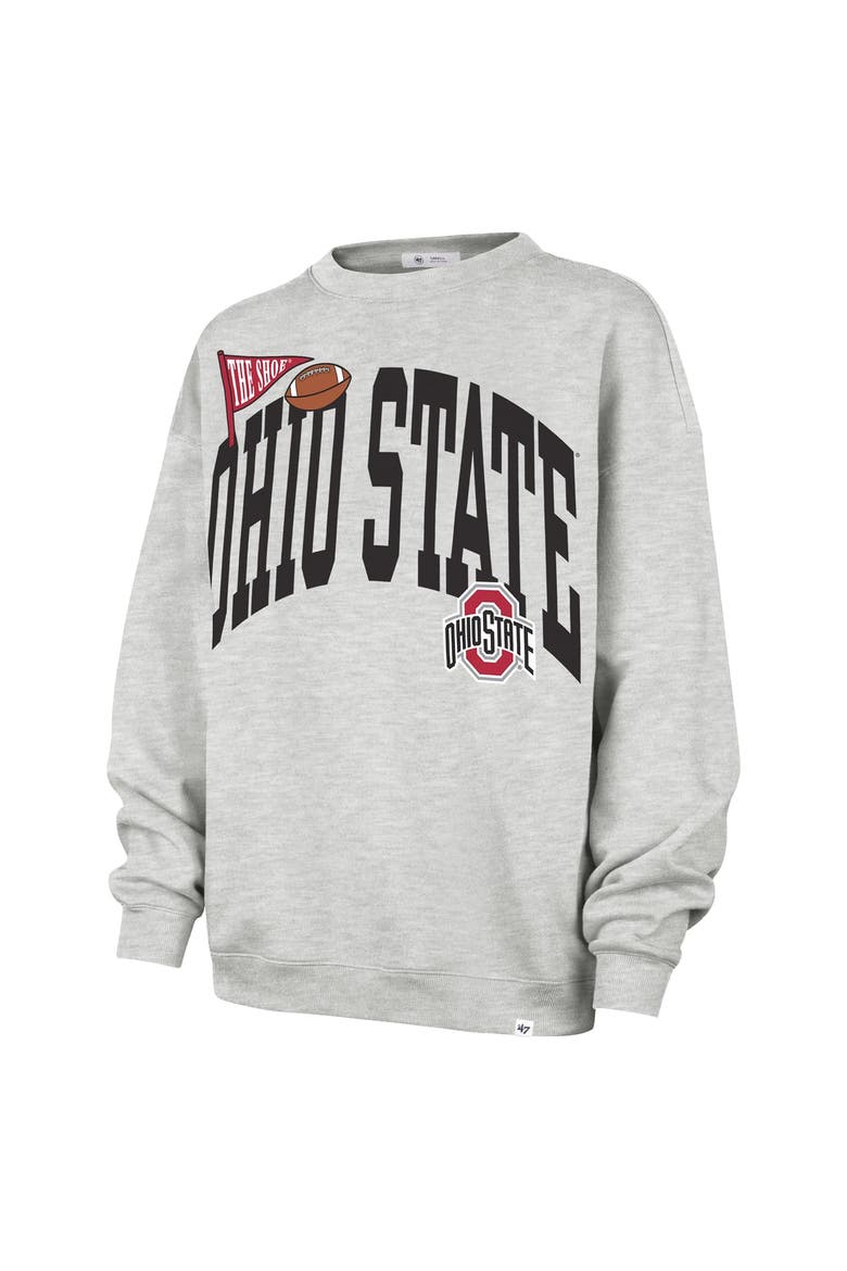 Women's '47  Gray Ohio State Buckeyes Icon Fleece Sweatshirt, Alternate, color, Gray