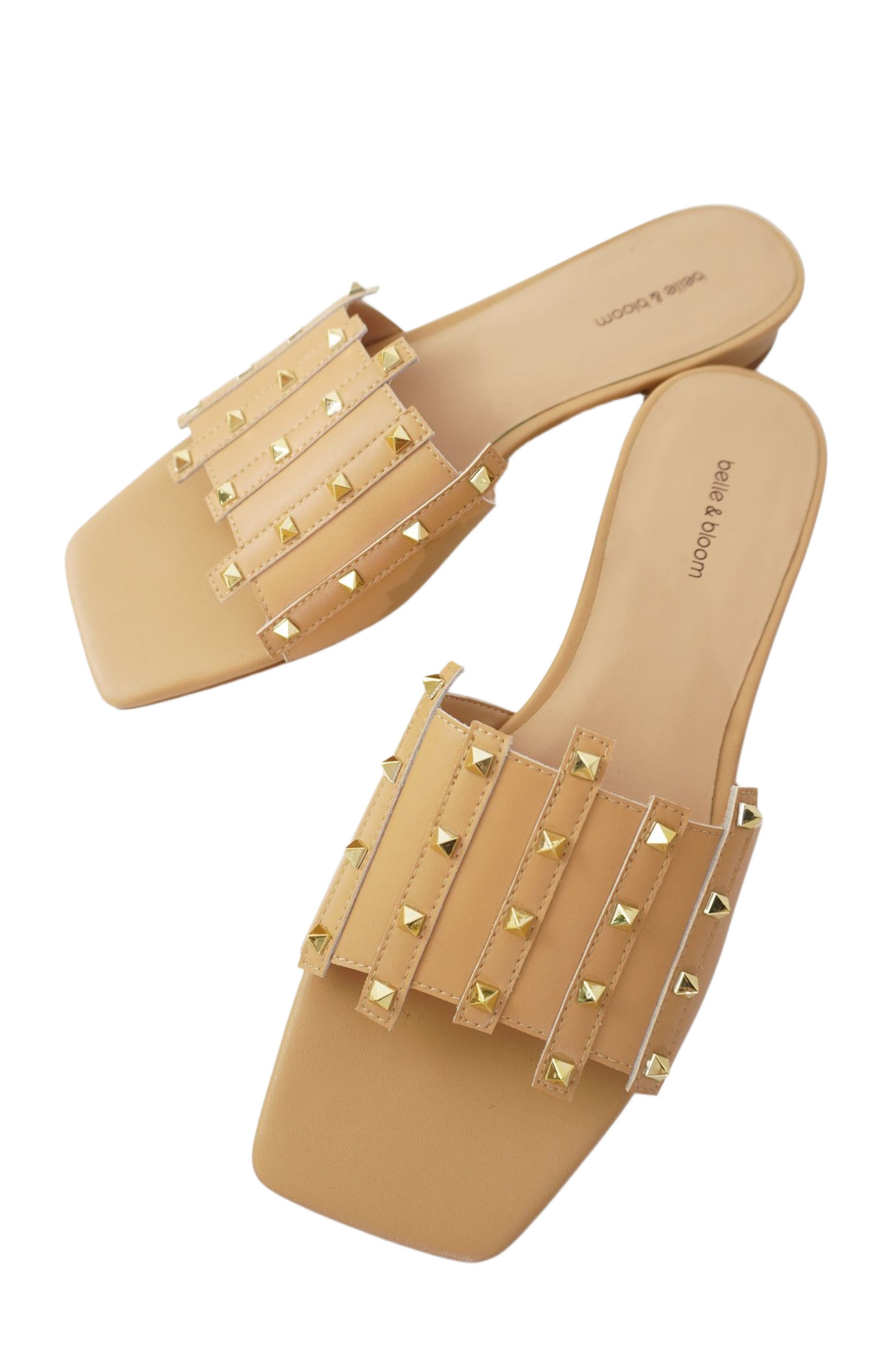 Until We Meet Stud Slide, Alternate, color, Tan