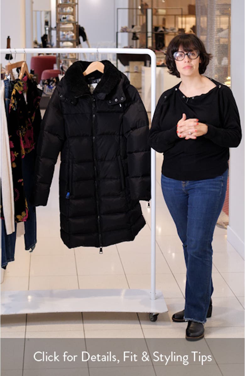 Savannah Water Resistant Quilted Down Puffer Coat with Removable Hood, sales video thumbnail