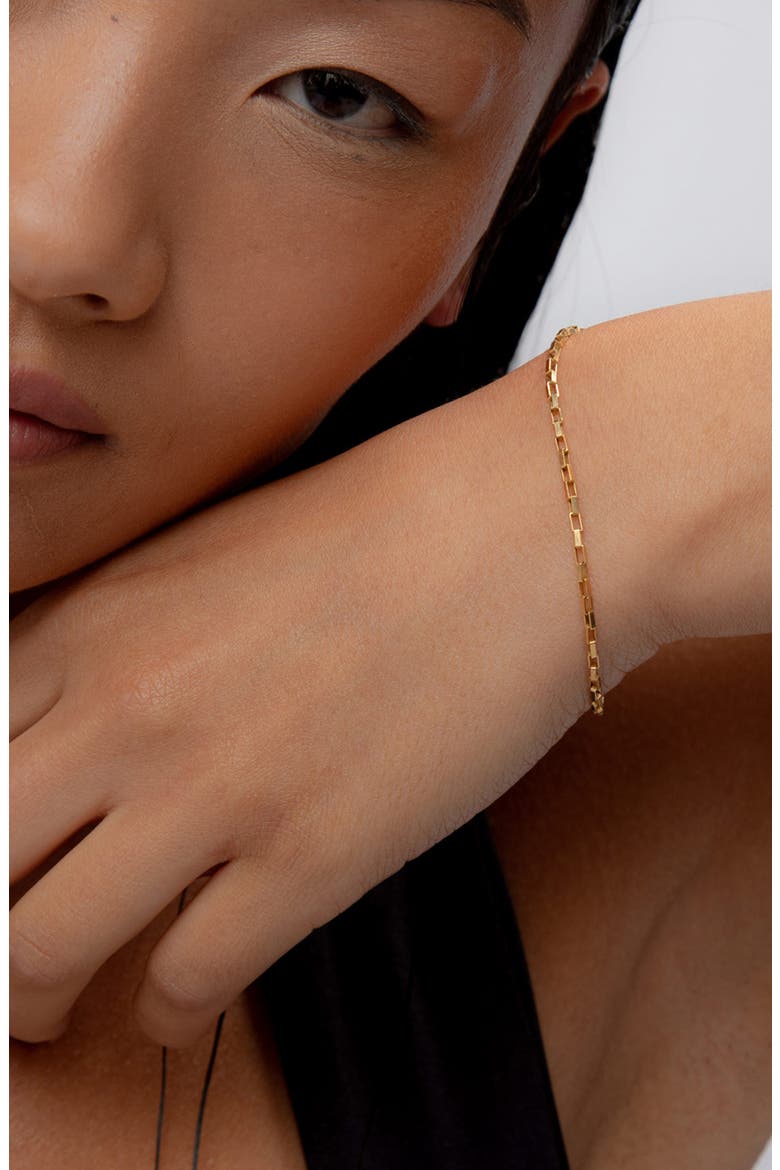Mini Link Chain Bracelet in Gold, Alternate, color, Gold