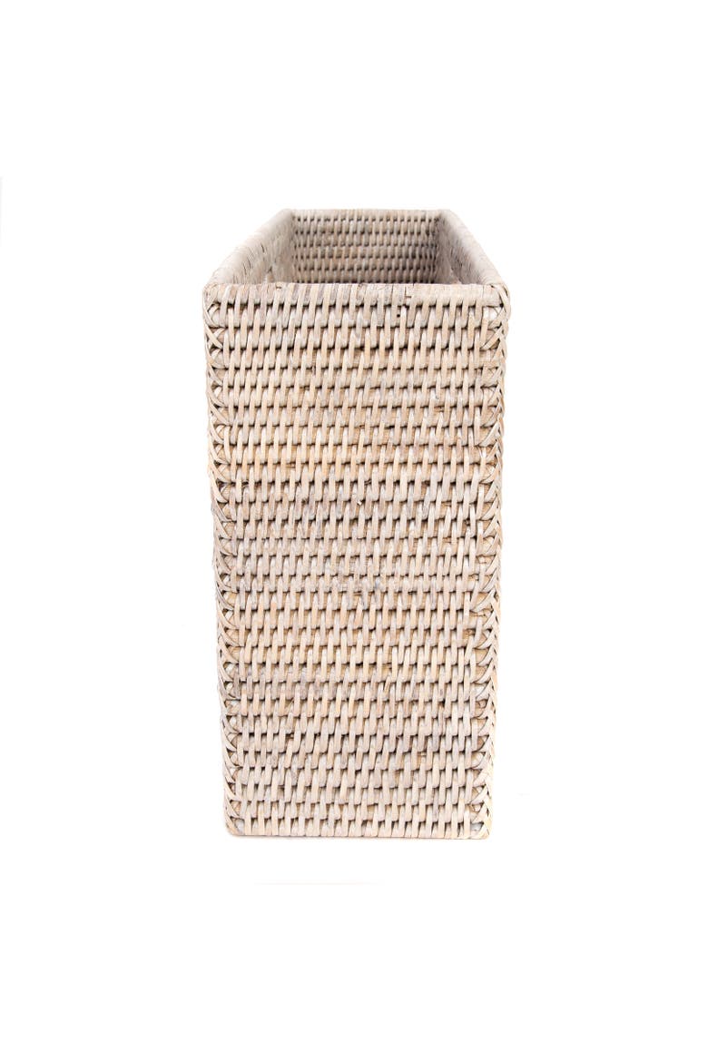 Artifacts Rattan Rectangular Magazine Holder, Alternate, color, White Wash