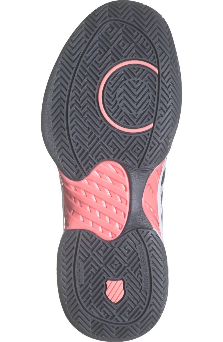 K-Swiss Pickleball Supreme Court Shoe, Alternate, color, Asphalt/White/Amber