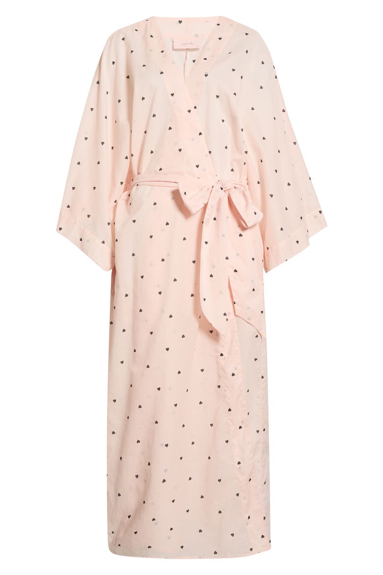 Hearts Maxi Robe, Alternate, color, ROSEWATER