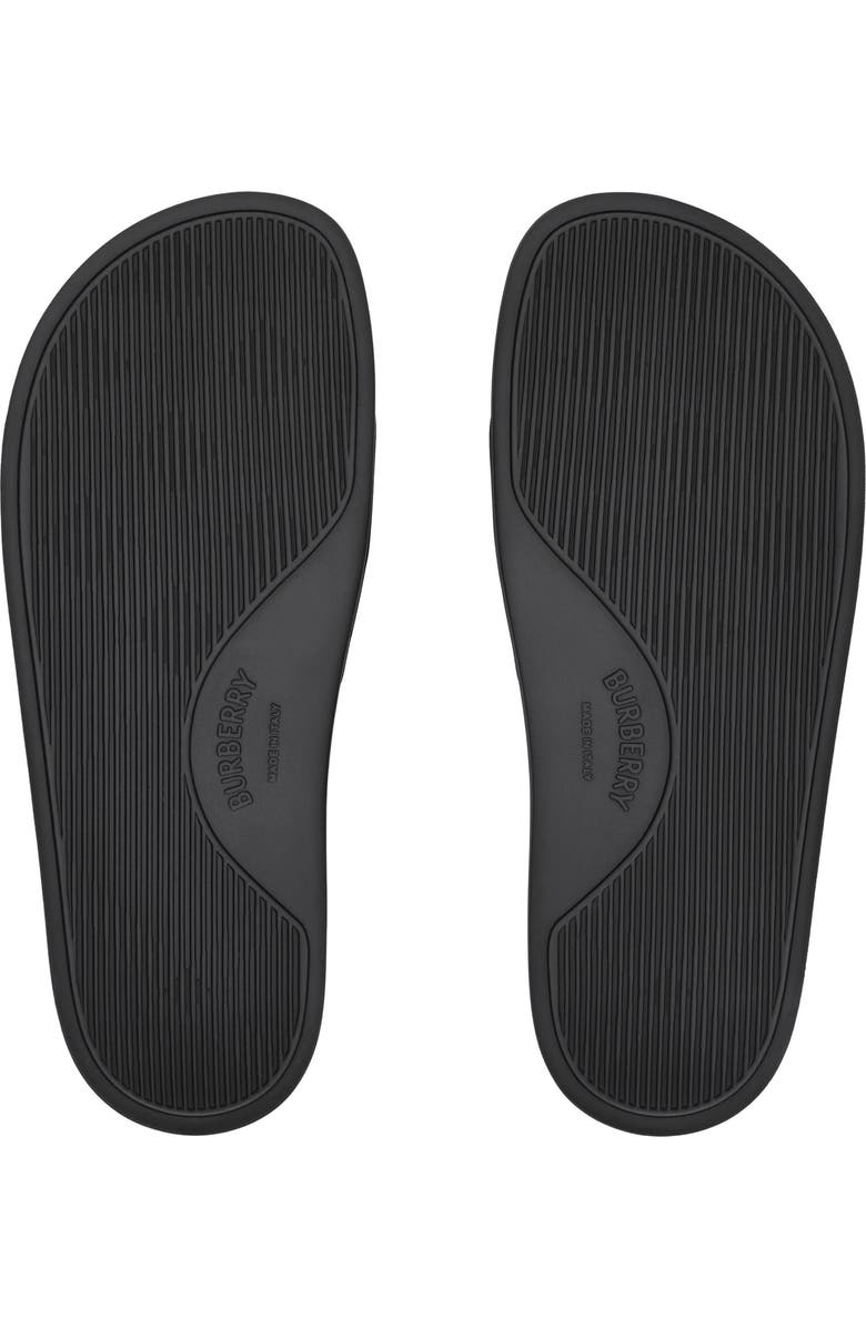 Burberry Furley Slide Sandal, Alternate, color, Black/ White