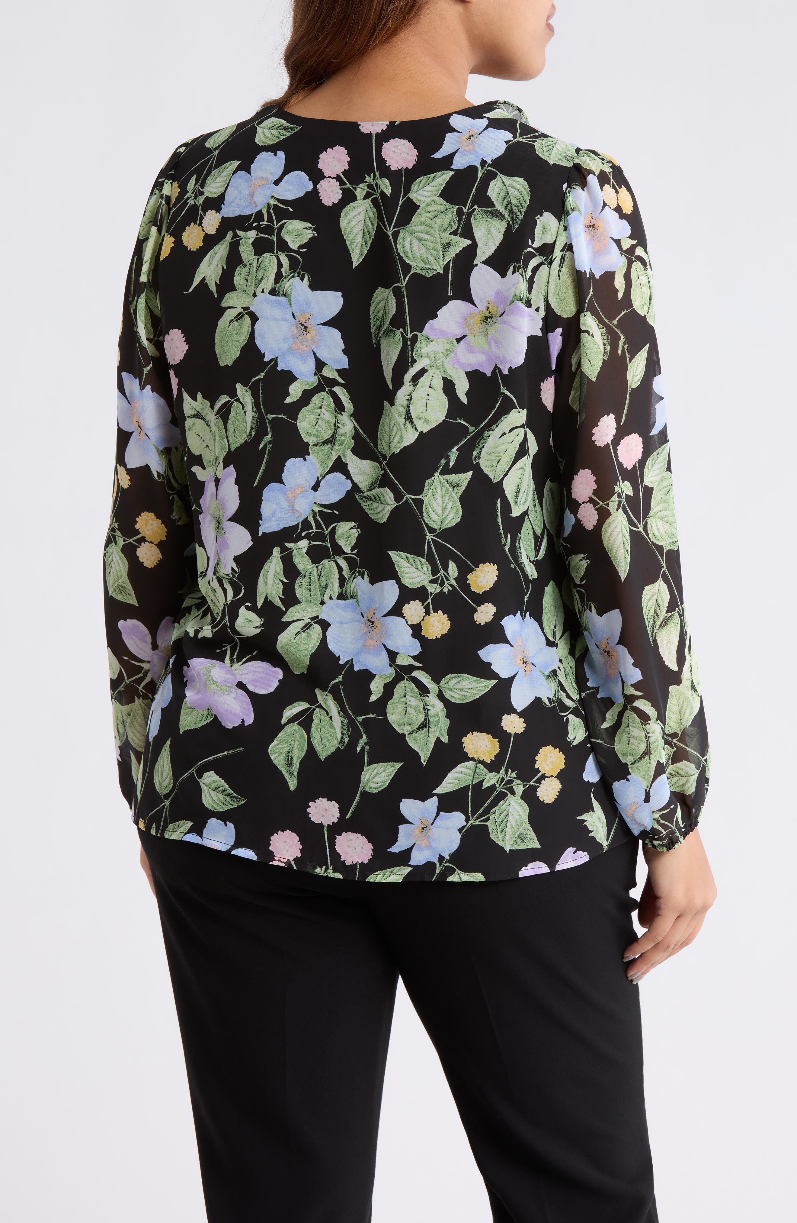 Floral Print Ruffle Shirt - image 2