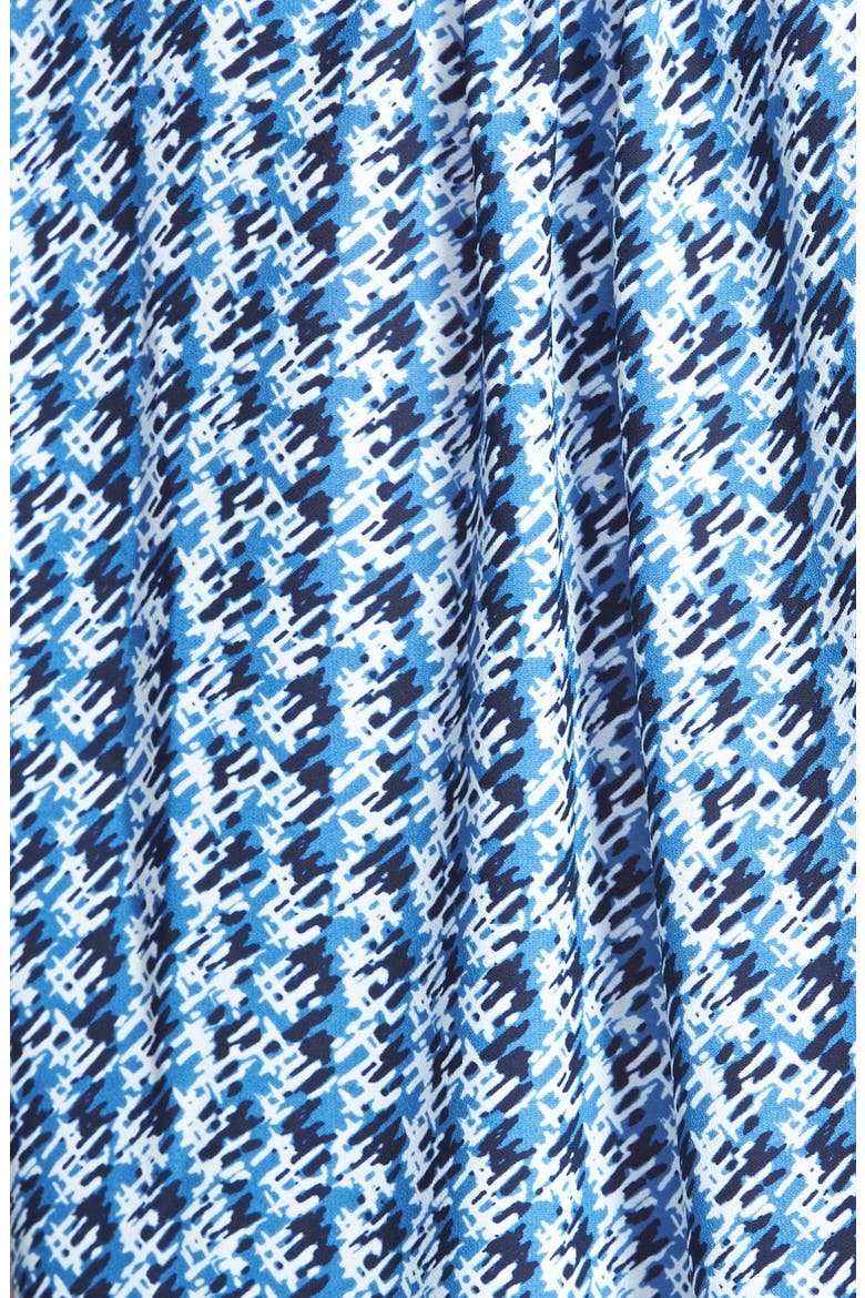Sleeveless Faux Wrap Blouse, Alternate, color, BLUE/ BLACK BRUSH PRINT