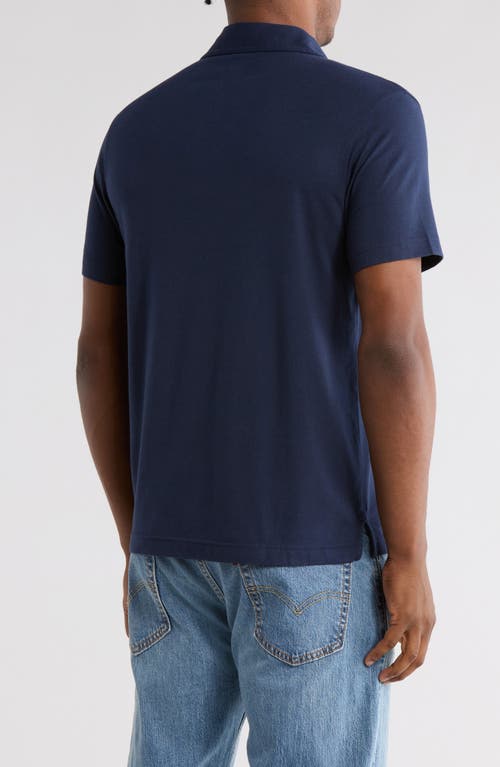 14th & Union Slub Cotton Polo In Blue