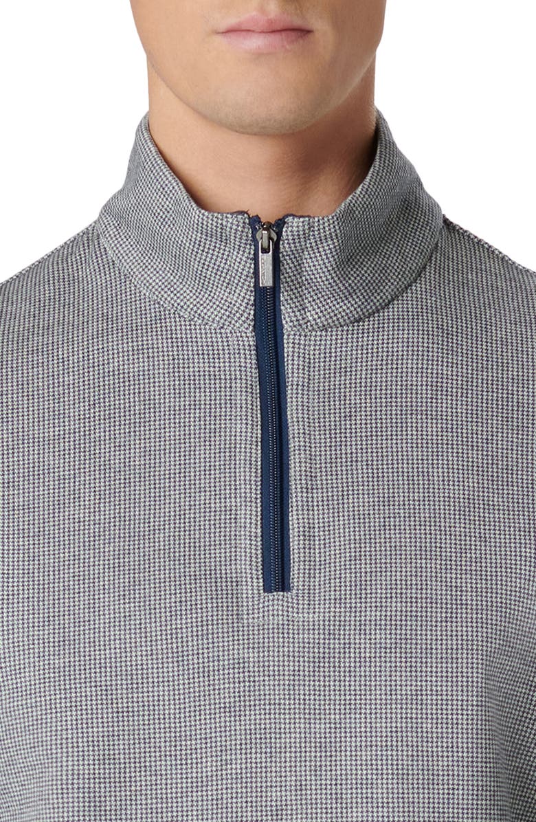 Bugatchi Quarter Zip Pullover, Alternate, color, Navy
