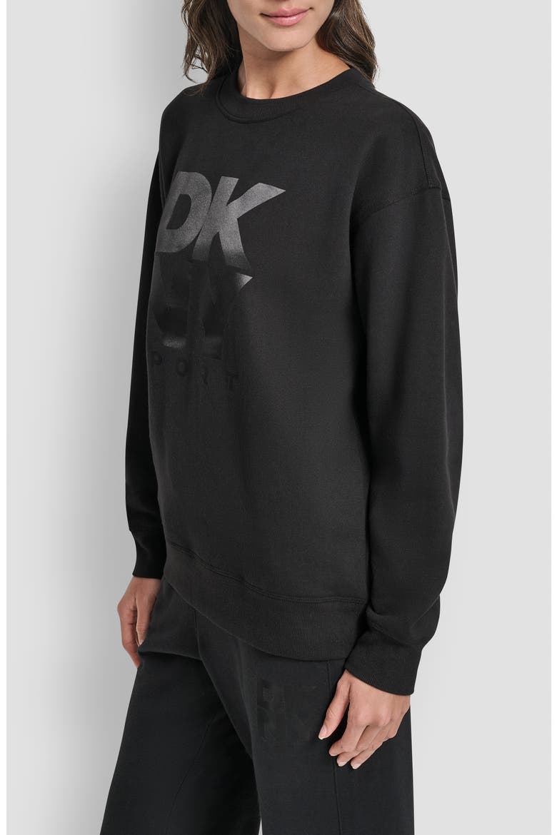 Stacked Logo Sweatshirt, Alternate, color, BLACK