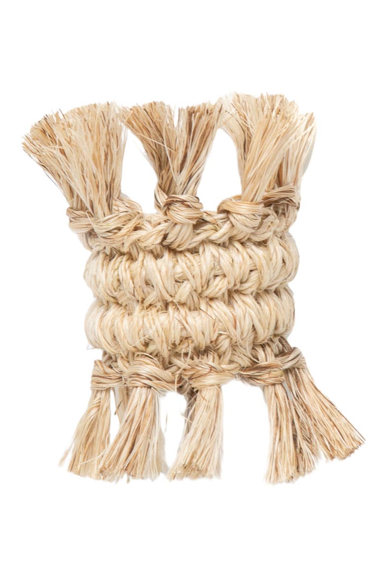 Fique Fringe Napkin Rings Set of 4, Alternate, color, Natural