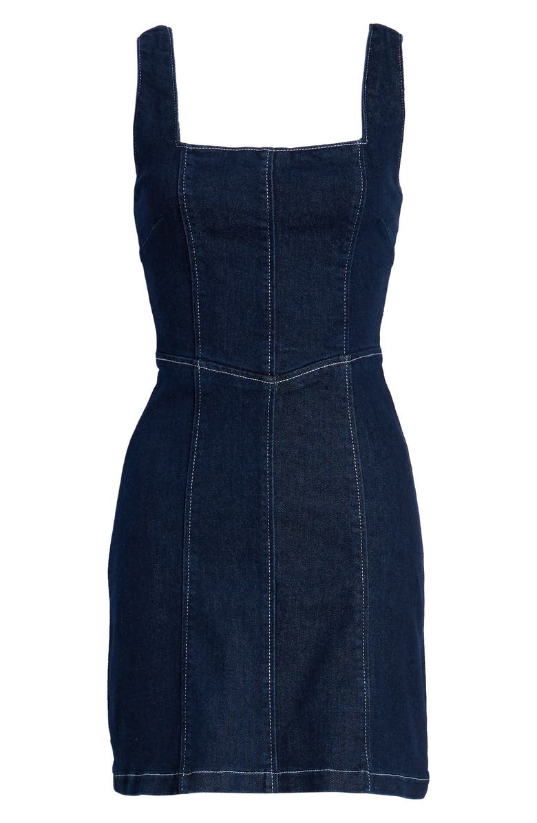 Tiger Mist Danni Denim Minidress, Alternate, color,