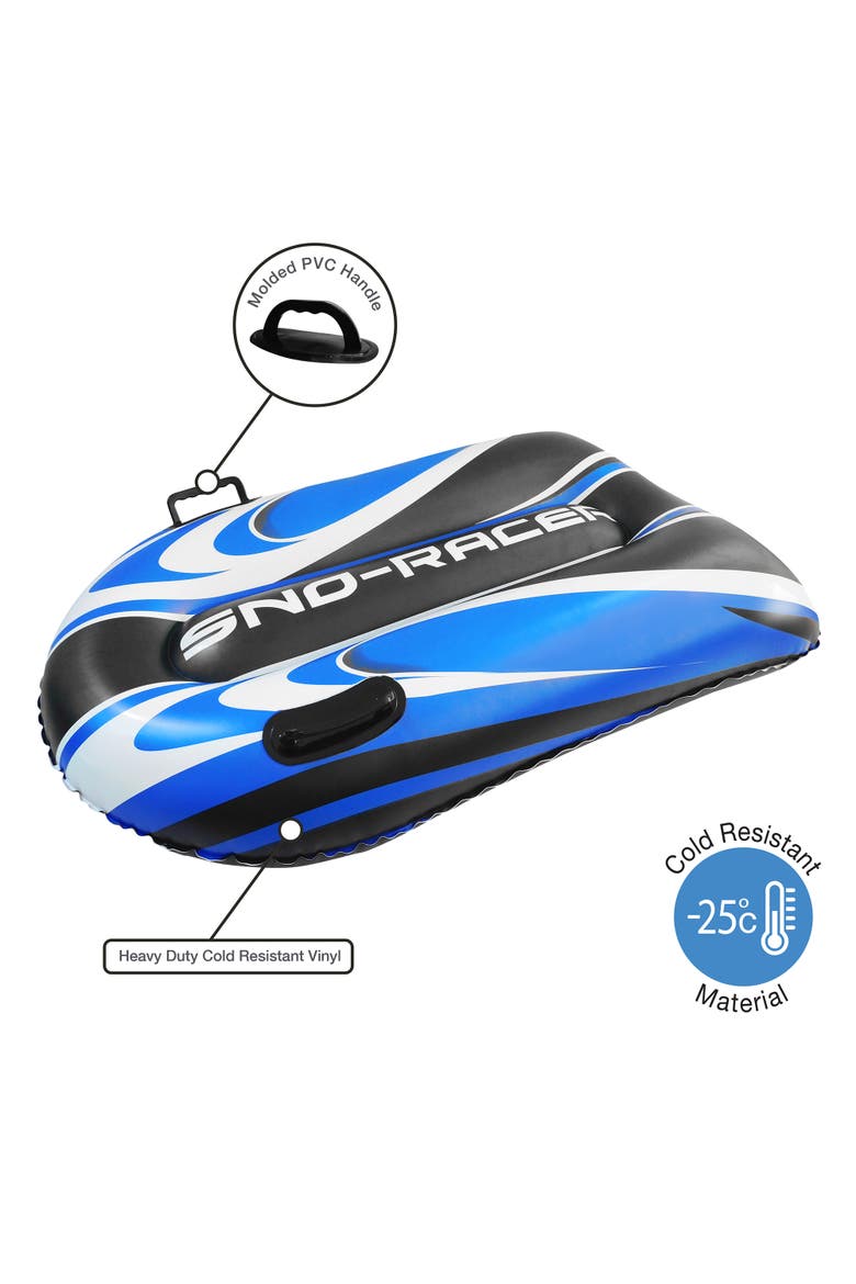 Blue Hurricane Toboggan Snow Sled 48X31 Inch, 8+, Alternate, color, Blue
