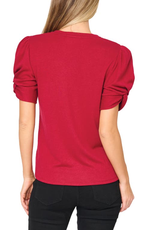 Gibsonlook Twist Puff Sleeve Luxe T-shirt In Animal Print