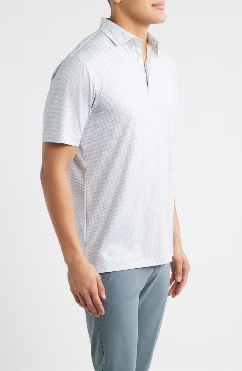 Peter Millar Phoenix Performance Jersey Golf Polo, Alternate, color, White/ Gale Grey