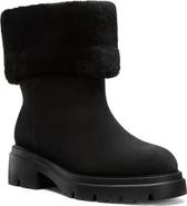 Stuart Weitzman Hudson Genuine Shearling Cuff Bootie