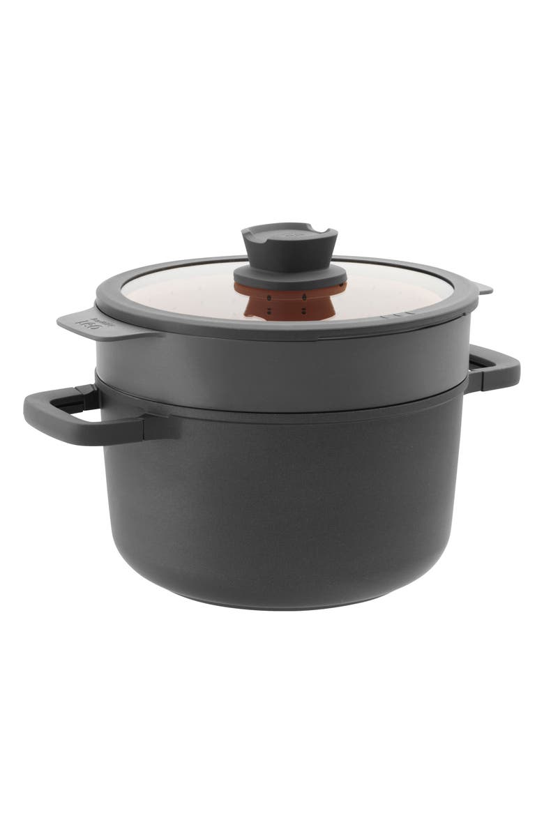 BergHOFF Leo Stone Nonstick 5.9-Quart Covered Stockpot, Alternate, color, Black