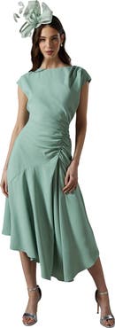 Coast Drape Side Cap Sleeve Midi Dress