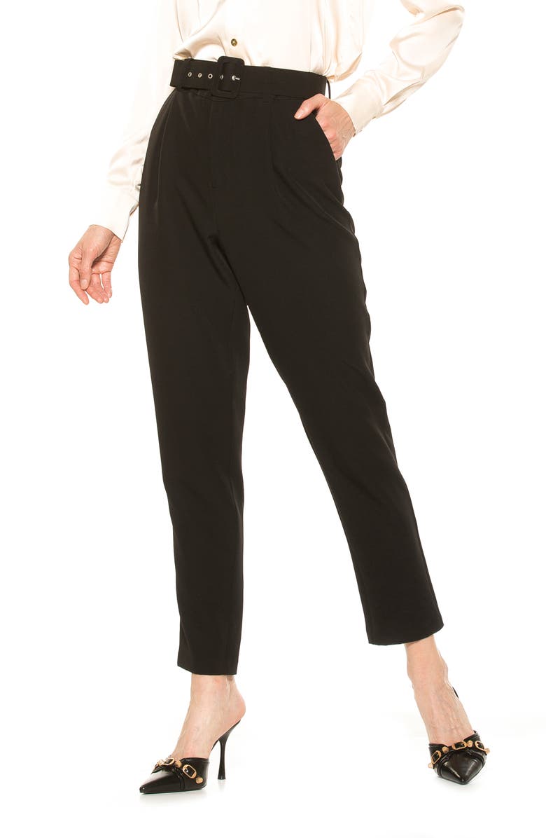 Alexia Admor Zayna Belted Cigarette Pants, Alternate, color, 