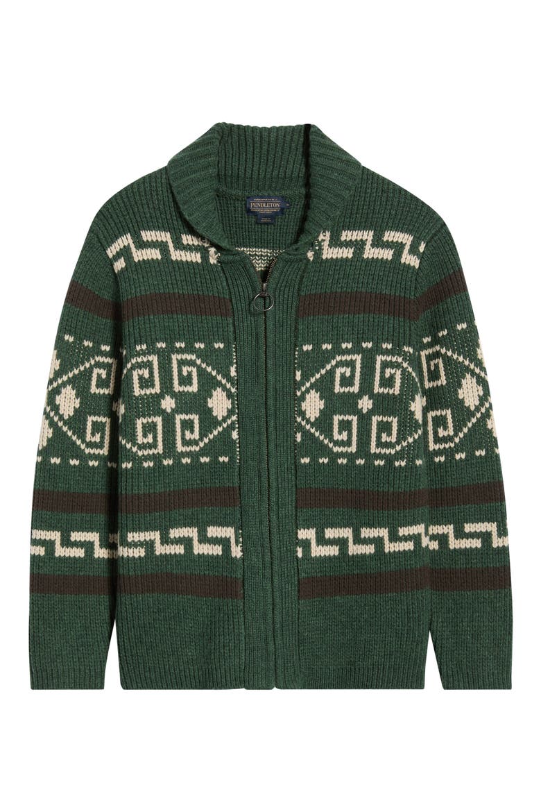 The Original Westerley Zip Cardigan, Alternate, color, DARK GREEN