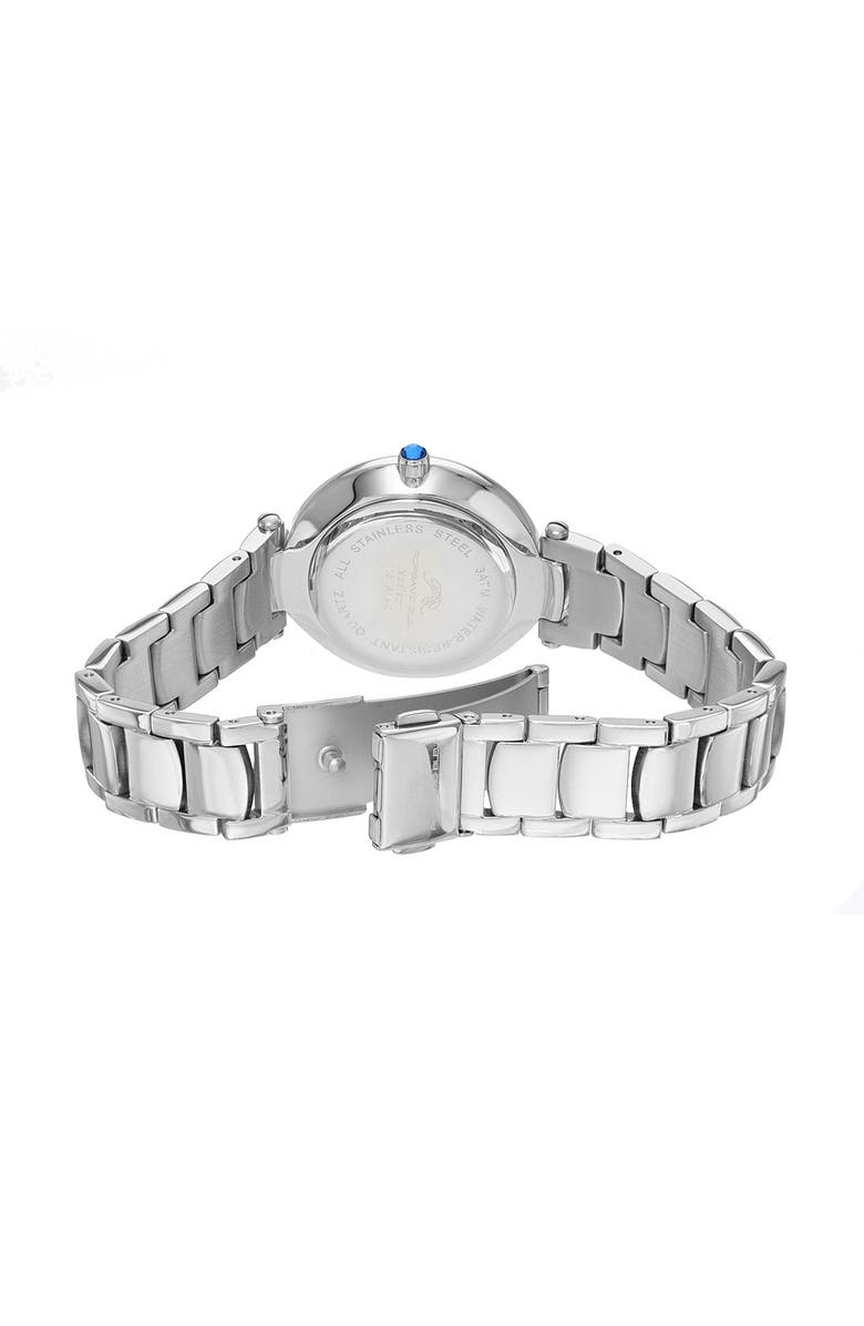 PORSAMO BLEU Women's Madison Guilloche Stainless Steel Bracelet Watch, 29mm, Alternate, color, Silver