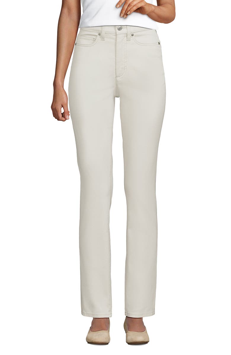 Lands' End High Rise Slimming 5 Pocket Chino Slim Leg Pants, Main, color, 