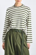 Derek Lam 10 Crosby Myrtha Stripe Jersey Top