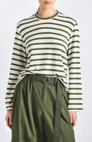 Derek Lam 10 Crosby Myrtha Stripe Jersey Top