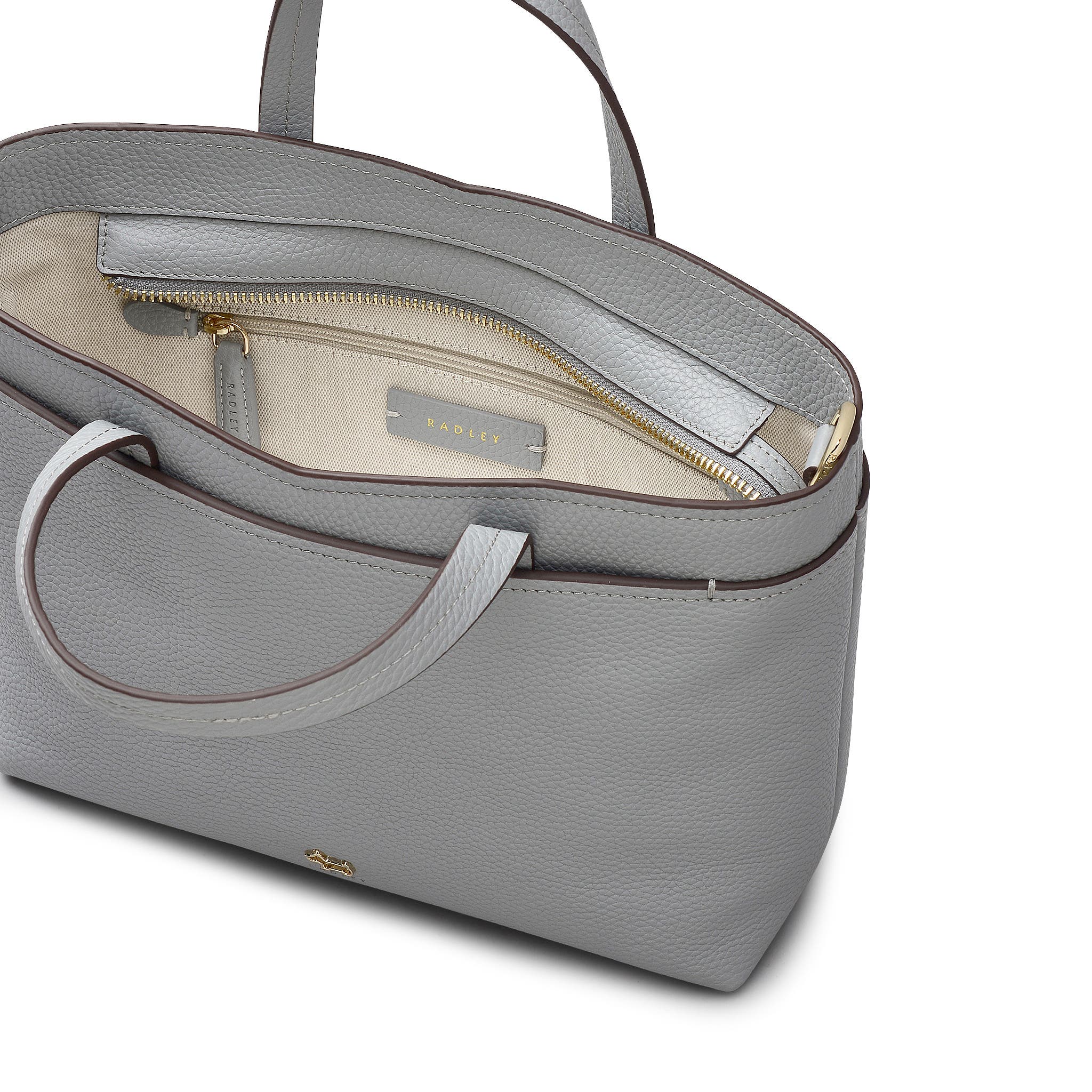 Hadley Lane Medium Ziptop Satchel Bag, Alternate, color, Steel
