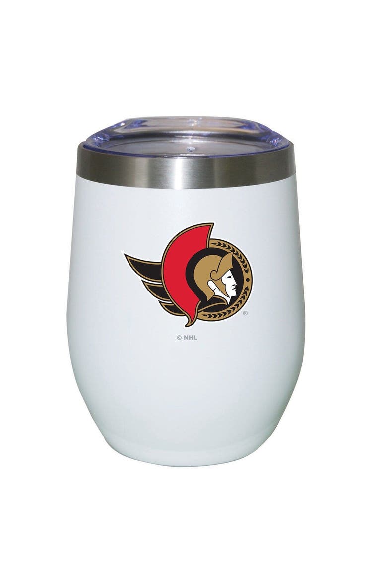 Ottawa Senators 12oz. Logo Stemless Tumbler, Main, color, White