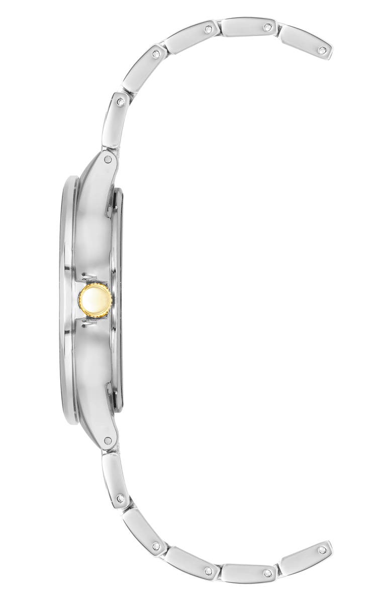 Anne Klein Love Crystal Heart Solar Bracelet Watch, 35mm, Alternate, color, White Dial