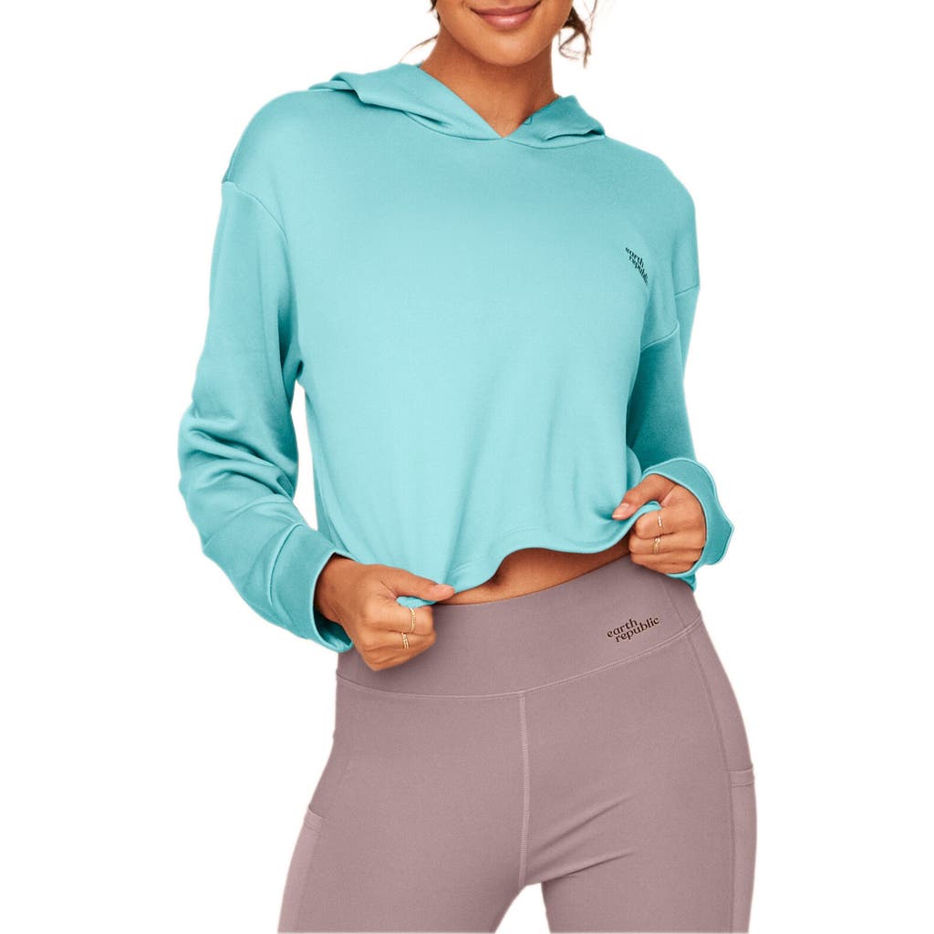 Earth Republic Myah Cropped Hoodie In Blue